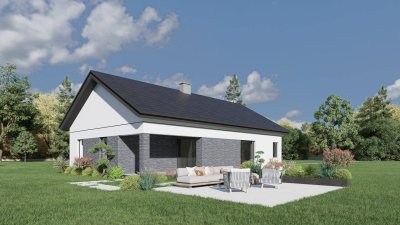 Belagsfertiges Neubau-Wohnhaus in Ziegelmassiv in einer Sackgasse.