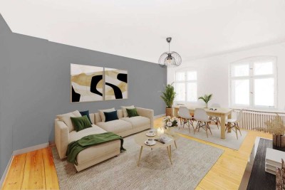 Wunderschöne Altbauwohnung mit 3 Zimmern und DG - Rohling mit Baugenehmigung in Charlottenburg