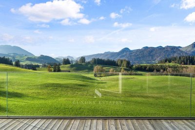 Almfeeling in traumhafter Aussichtslage im Bezirk Kitzbühel I Tiroler Architektur - Villa mit luxuriöser Ausstattung