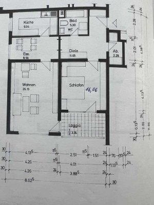 Helle 2,5-Zimmer Wohnung mit Balkon im 5. OG in Ettlingen