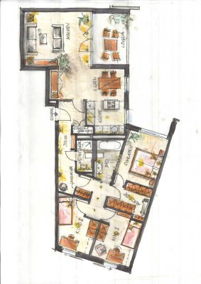 Exklusive 4-Zimmer-Wohnung mit sonnigen Süd-West Balkon in Düsseldorf