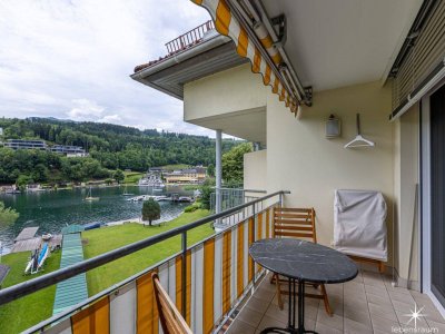 Traumhafte Maisonette-Wohnung direkt am Millstätter See. Privatstrand. Badekabine. Einfach royal.