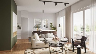 Familientraum: 3-Zimmer-Wohnung mit Süd-Terrasse und Fußbodenheizung in Erding