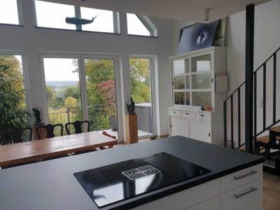 Mainlage Mainhausen-Mainflingen: 5 Zimmer ca. 121 m², Obergeschoss Maisonette mit Galerie, Balkon