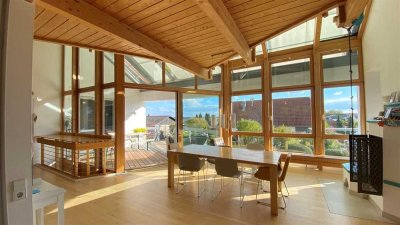 MODERNES ARCHITEKTENHAUS MIT PANORAMABLICK ZWISCHEN ULM UND EHINGEN