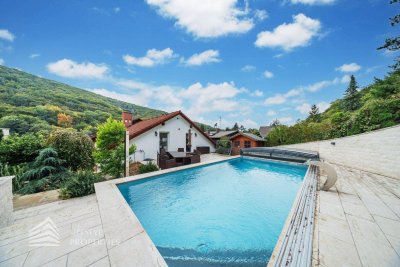 Luxuriöse Villa im Wienerwald – Beheizter Salzwasserpool, Gartenparadies &amp; Premium-Parkmöglichkeiten