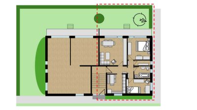 3-Zimmer-Wohnung mit Balkon und Privatgarten in ruhiger Lage in Allach-Untermenzing