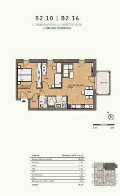 Humperdinckpark: 3-Zimmerwohnung -1. Obergeschoss-