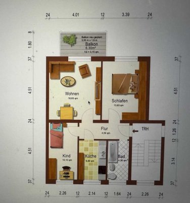 voll möblierte 3-Zimmer-ETW in Schkeuditz fluhafennah, Garage