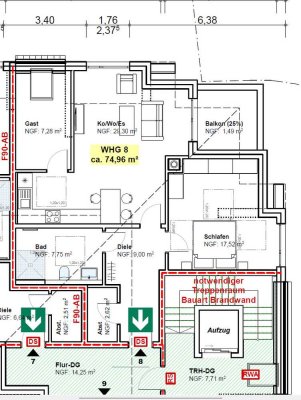 3-Raum-Dachgeschosswohnung aus dem Jahr 2021