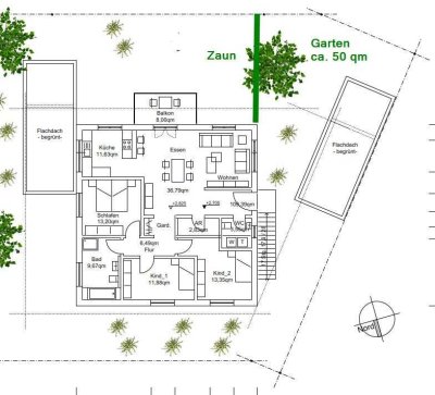 Helle 3-Zimmer - Wohnung mit Balkon und Garten in Wörth am Rhein