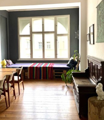 RESERVIERT // Möblierte 2-Raum Wohnung zur Untermiete im Friedrichshainer Kiez / EBK und 2 Balkone