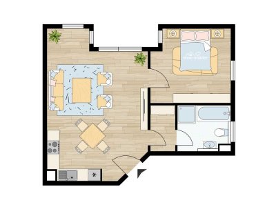 Schöne Single-Wohnung in Hanau-Mittelbuchen mit Balkon