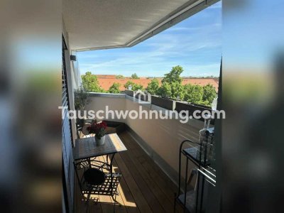 Tauschwohnung: Moderne 3-Zimmer-Dachgeschosswohnung mit Blick über Leipzig