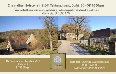 Ehemalige Hofstelle - Wohnstallhaus mit Nebengebäude im Naturpark Fränkische Schweiz