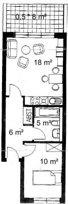 Helle 2-Zimmer-Wohnung in Willich-Anrath mit 43 m² Wohnfläche