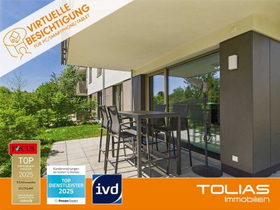 BJ 2021: Neuwertige 2-Zi.-Wohnung mit Garten, Terrasse, Aufzug & TG-Stellplatz – Effizienzklasse A+
