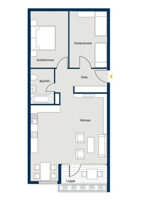 ***ERSTBEZUG NACH MODERNISIERUNG***
3 Zimmer Wohnung mit Balkon in Pöcking