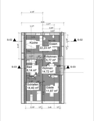 3 Zimmer DG Wohnung mit gehobener Innenausstattung