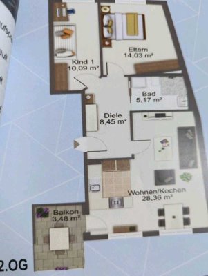 Erstbezug: Moderne 3-Zimmer-Wohnung mit Balkon in Oberasbach