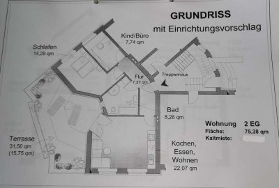 Wohnen mit großem Balkon in 3 -Zimmer Wohnung in Rheine