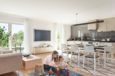Wohnen im Park: Neue 3-Raum Eigentumswohnung mit Kühlung direkt im Stadtzentrum