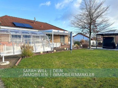 Einzugsbereiter Bungalow mit Wintergarten, Terrasse & Carport in Steinbach am Donnersberg
