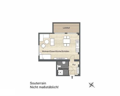 Erstbezug mit Balkon und Einbauküche: Stilvolle 1-Raum-Souterrain-Wohnung in Ehingen (Donau)