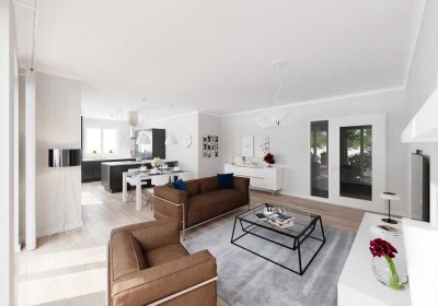 Hochparterre -  großzügige 3-Zimmer-Wohnung mit 2 Terrassen