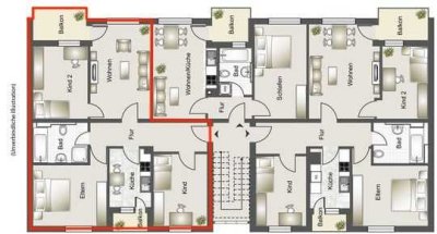 Schöne und neuwertige 4-Zimmer-Wohnung mit gehobener Innenausstattung