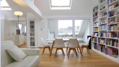 LOFT-Dachgeschoss auf der Berger Straße / Merianplatz doch ruhig! Balkon-Loggia mit Taunusblick