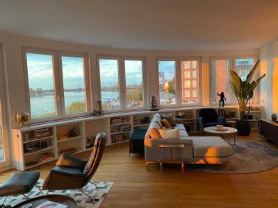 Traumhafte Wohnung mit fantastischem Panorama-Rheinblick in 1. Reihe