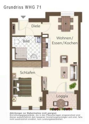 Attraktive 59 m² Seniorenwohnung mit Loggia im bereuten Wohnen in Nürnberg-Galgenhof