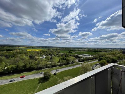 Hoch hinaus in das Komfortapartment: Panorama-Ausblick bis ins Siebengebirge