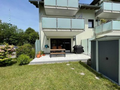 Neuwertige 2-Zimmer-Wohnung mit Garten und Einbauküche in Aschheim