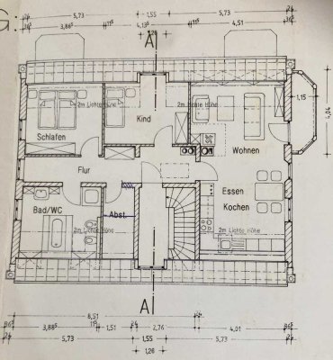 Schöne 3-Zimmer-Dachgeschosswohnung mit EBK, zentrumsnah in Freising