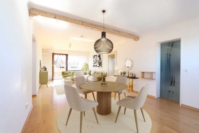 Vom Südbalkon in die Berge schauen? 
Tolle Etagenwohnung mit Küche und Garage in Peiting