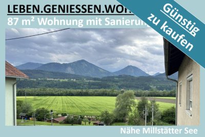 GÜNSTIG ZU KAUFEN - 87 M² WOHNUNG MIT SANIERUNGSBEDARF