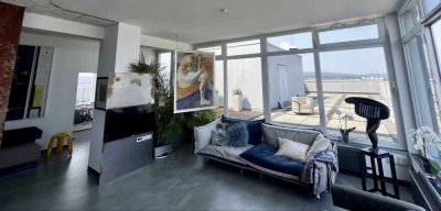 Eigentumswohnung in Eschborn, Penthouse im 25. OG mit ca. 300 qm Dachterrasse