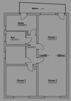 Familienfreundliche 3-Zimmer-Erdgeschosswohnung mit Balkon