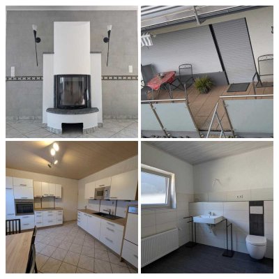 Erstbezug nach Sanierung mit Balkon+Kaminofen. Helle 3-ZKB-EG-Wohnung mit geh. Innenausstattung