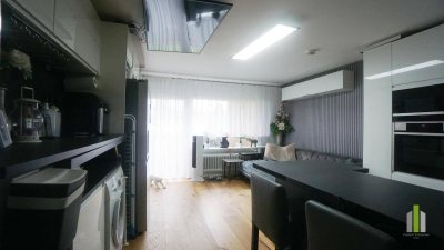 Hochwertig renovierte Großraumgarcconiere mit geteiltem Schlafbereich in unmittlebarer Nähe vom Freibad und den Tennisplätzen