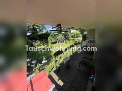 Tauschwohnung: Helle 84 qm Wohnung mit Garten und großem Balkon