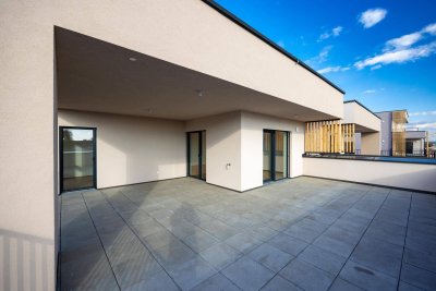 Luxus-Penthouse, Erdwärme, Deckenkühlung, PV-Analage, Glasfaser-Internet, Wohnraumlüftung, barrierefrei mit Lift, Tiefgarage