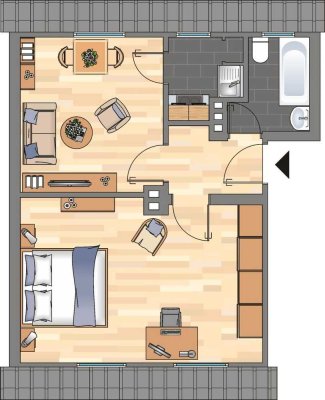 1-Zimmer-Wohnung in Wilhelmshaven Fedderwardergroden