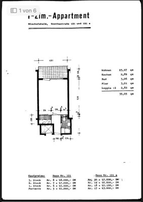 1-ZKB mit Garage und Balkon in Bischofsheim