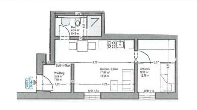 2-Raum-Wohnung mit EBK in Remagen