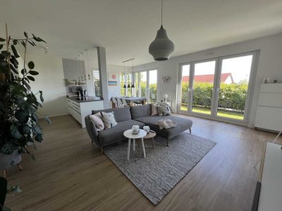 Sehr schöne moderne Erdgeschosswohnung mit Garten & Skylineblick