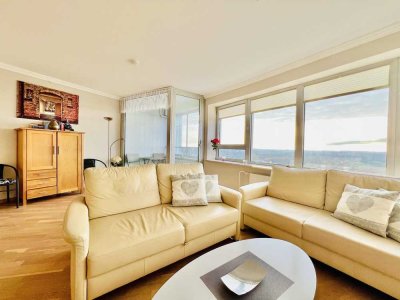 Traumhafte Aussicht! Möbliertes 2-Zimmer-Apartment im Wikingturm mit Loggia