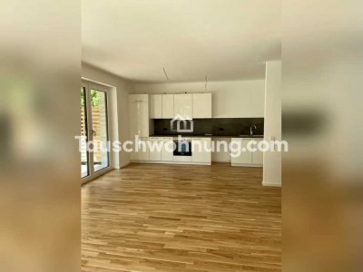 Tauschwohnung: 3 Zimmer Neubauwohnung mit Terrasse und Garten